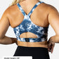 Ultra Comfort Active Nursing Bra - FIXED PADS (Gray Tie Dye)