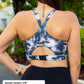 Ultra Comfort Active Nursing Bra - FIXED PADS (Gray Tie Dye)