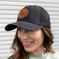 Quilted MomVibes Circle Patch - Curved Bill Trucker Snapback