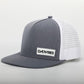Premium Active 5-Panel DadVibes Hat (Heather Grey/White)